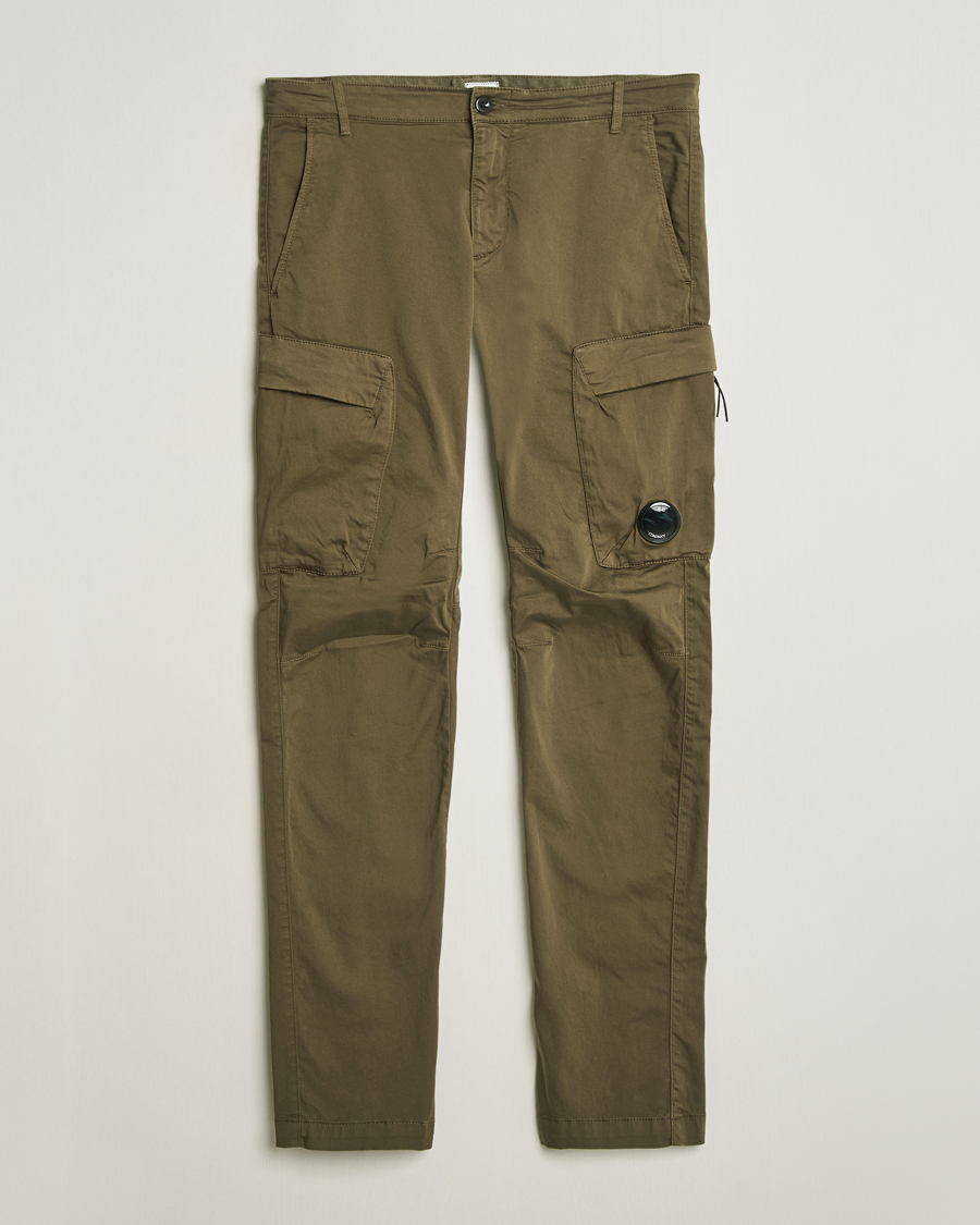 Hombres | Pantalones | C.P. Company | Satin Stretch Cargo Pants Olive