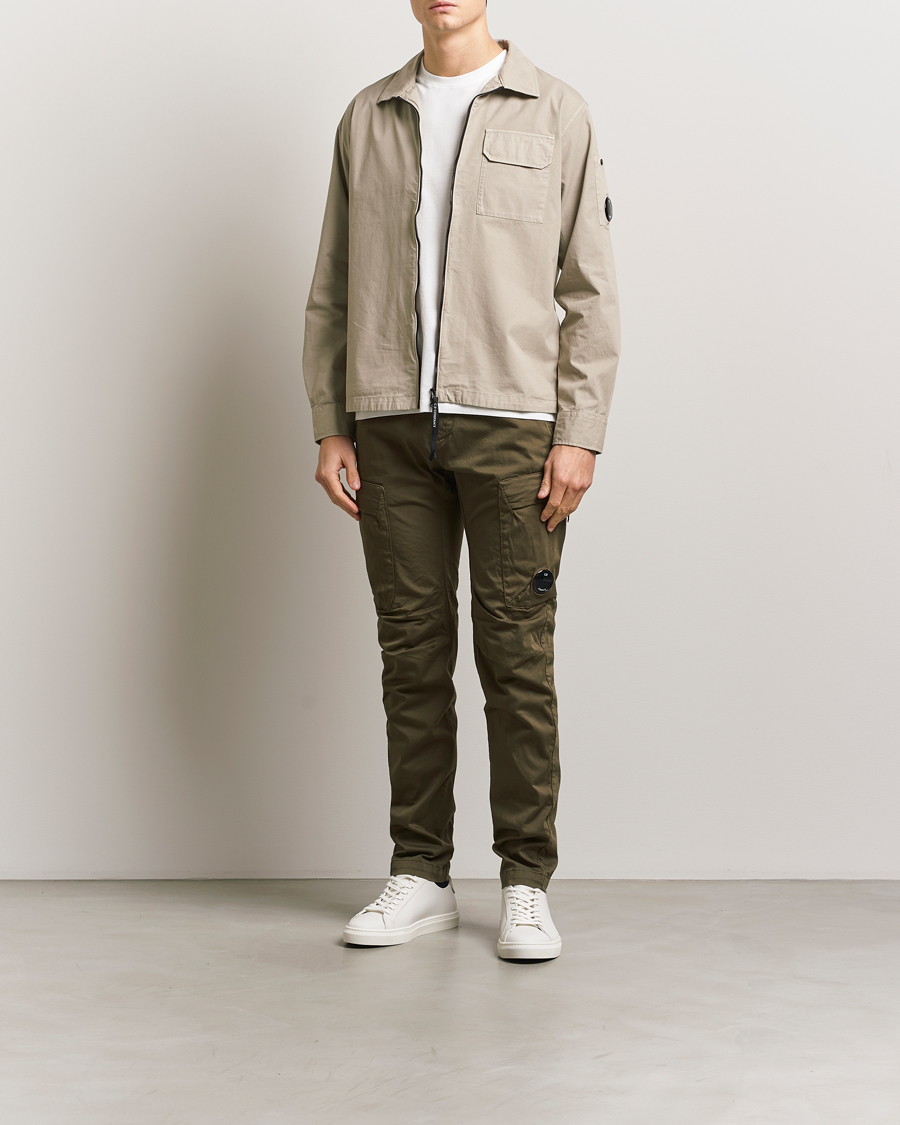 Hombres | Pantalones | C.P. Company | Satin Stretch Cargo Pants Olive