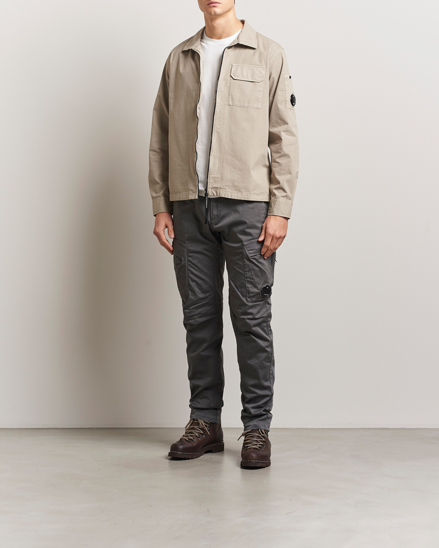 Hombres | Pantalones | C.P. Company | Satin Stretch Cargo Pants Grey