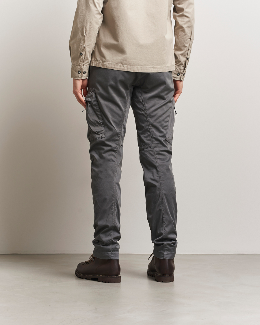 Hombres | Pantalones | C.P. Company | Satin Stretch Cargo Pants Grey