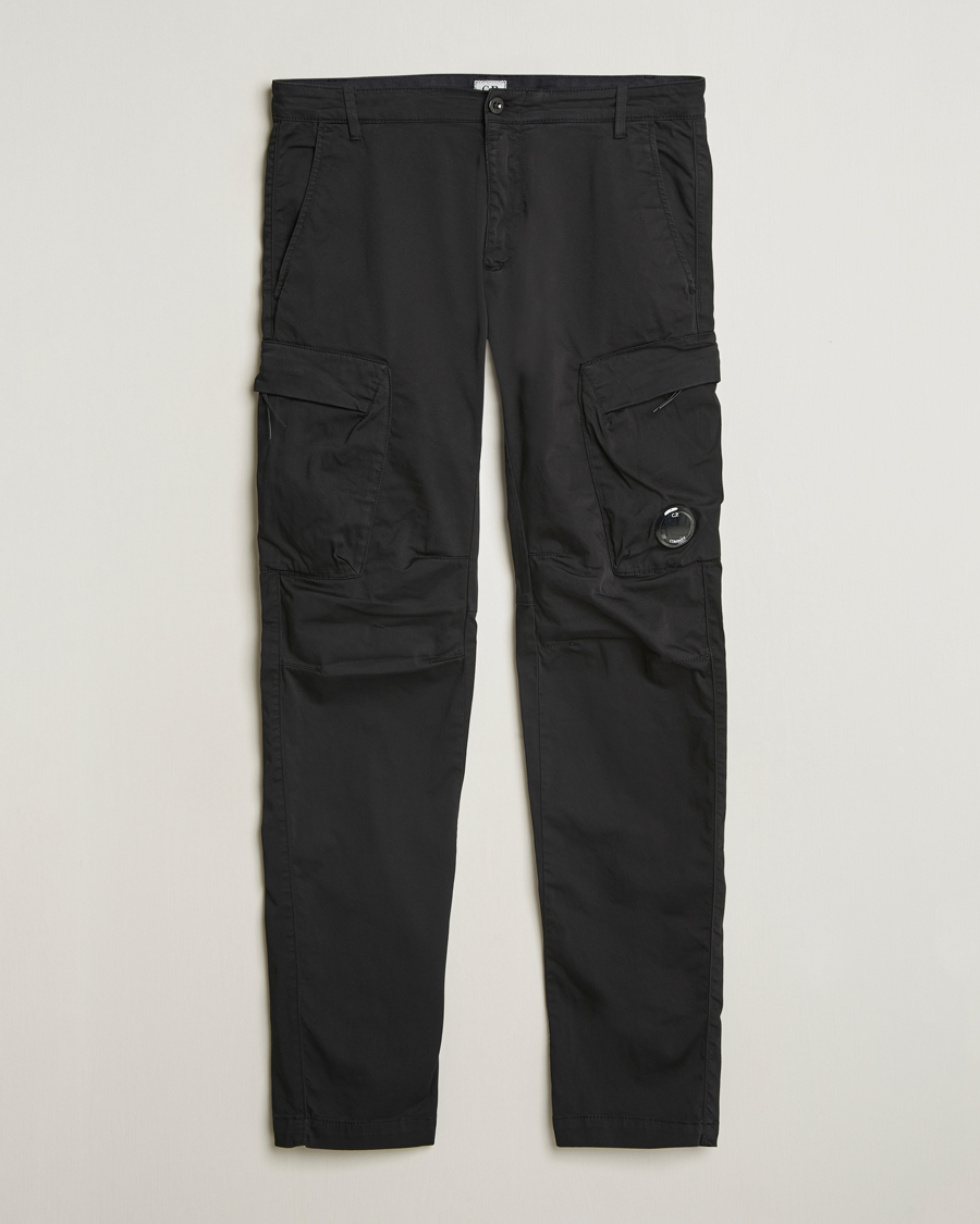 Hombres | Pantalones | C.P. Company | Satin Stretch Cargo Pants Black