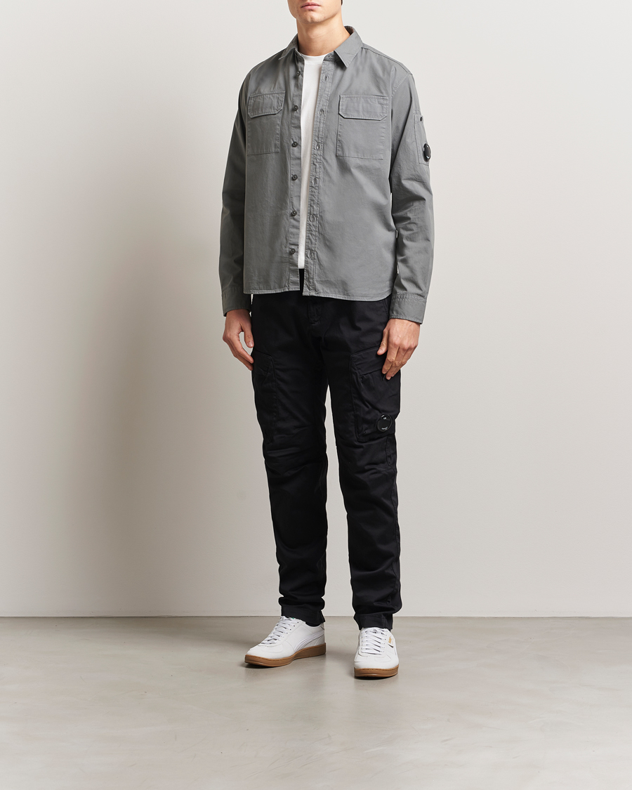 Hombres | Pantalones | C.P. Company | Satin Stretch Cargo Pants Black