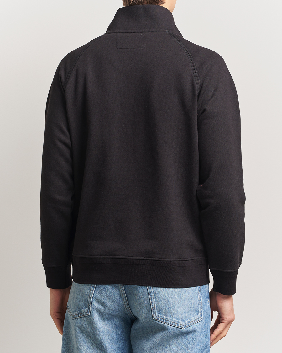 Hombres | Jerséis y prendas de punto | C.P. Company | Diagonal Raised Fleece Half Zip Black