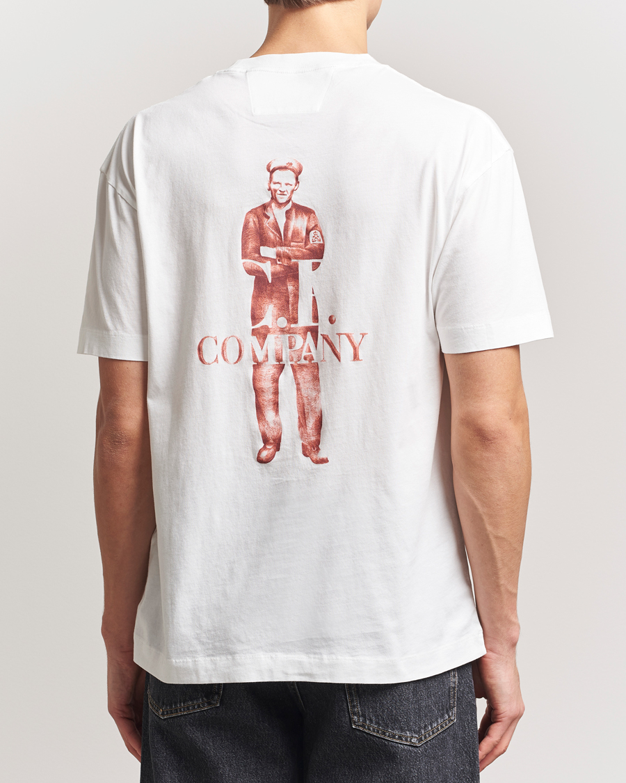 Hombres | Camisetas | C.P. Company | Short Sleeve Back Logo T-Shirt White