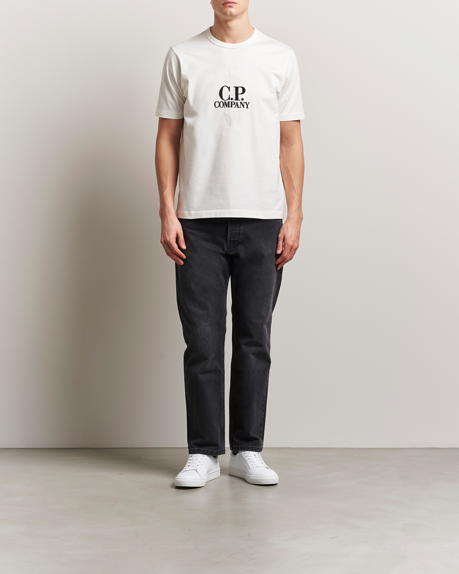 Hombres | Camisetas | C.P. Company | Mercerized Heavy Cotton Back Logo T-Shirt White