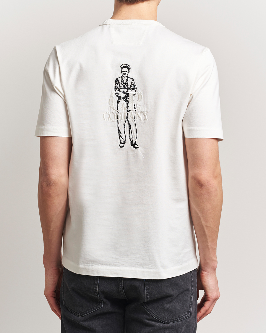 Hombres | Camisetas | C.P. Company | Mercerized Heavy Cotton Back Logo T-Shirt White