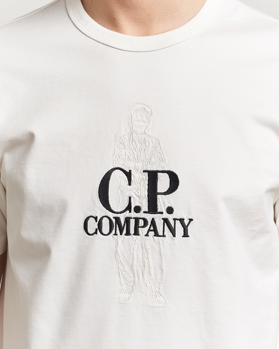Hombres | Camisetas | C.P. Company | Mercerized Heavy Cotton Back Logo T-Shirt White