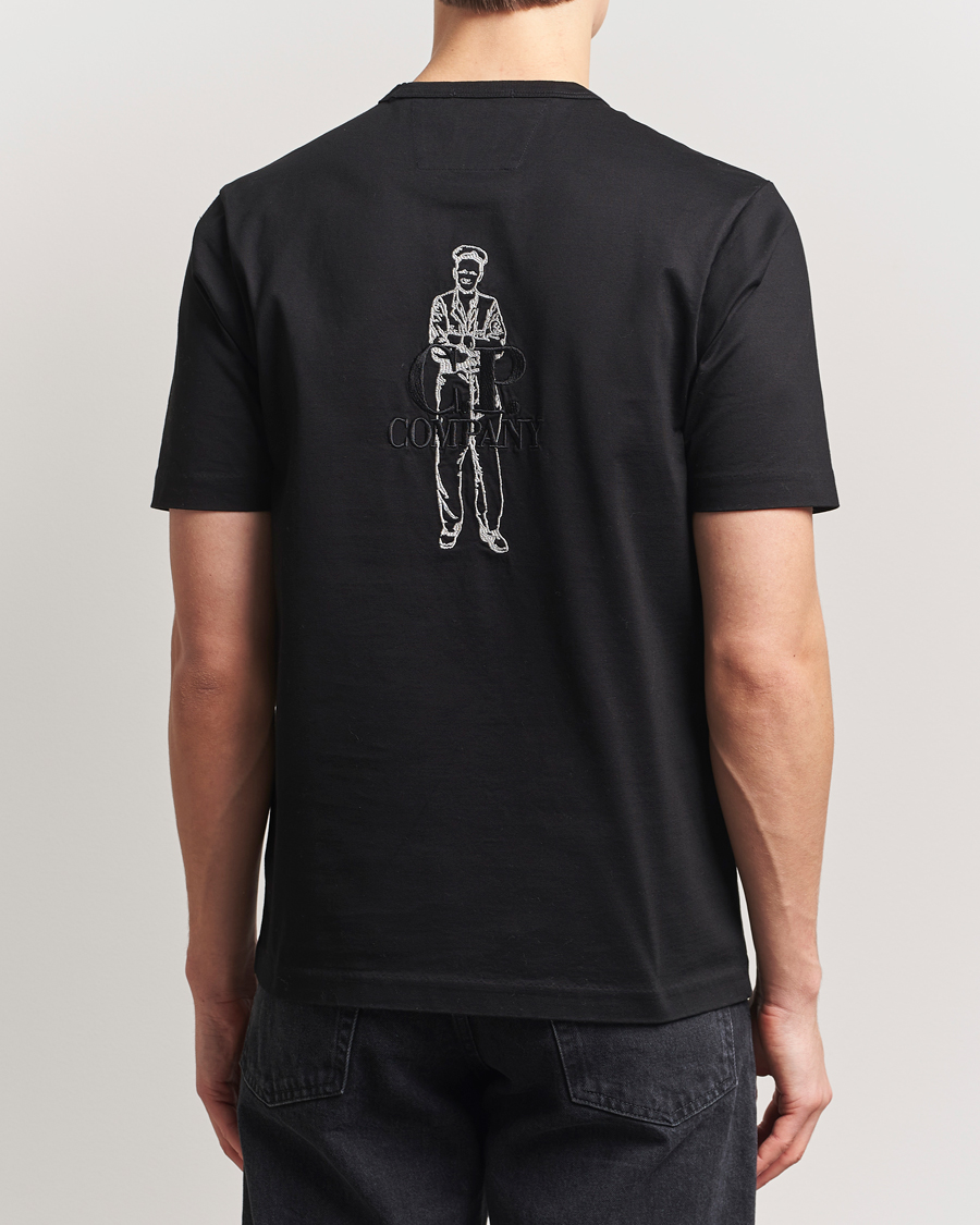 Hombres | Camisetas | C.P. Company | Mercerized Heavy Cotton Back Logo T-Shirt Black