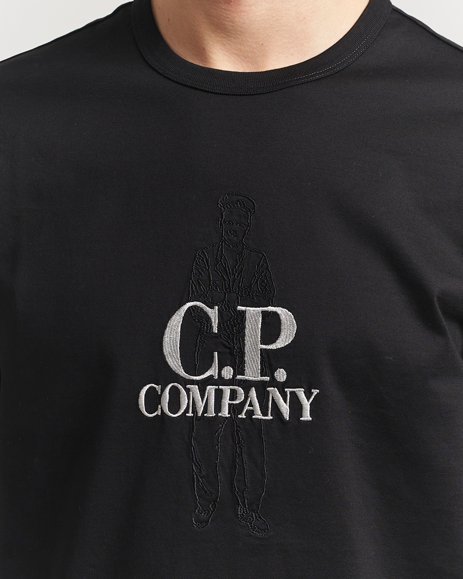 Hombres | Camisetas | C.P. Company | Mercerized Heavy Cotton Back Logo T-Shirt Black