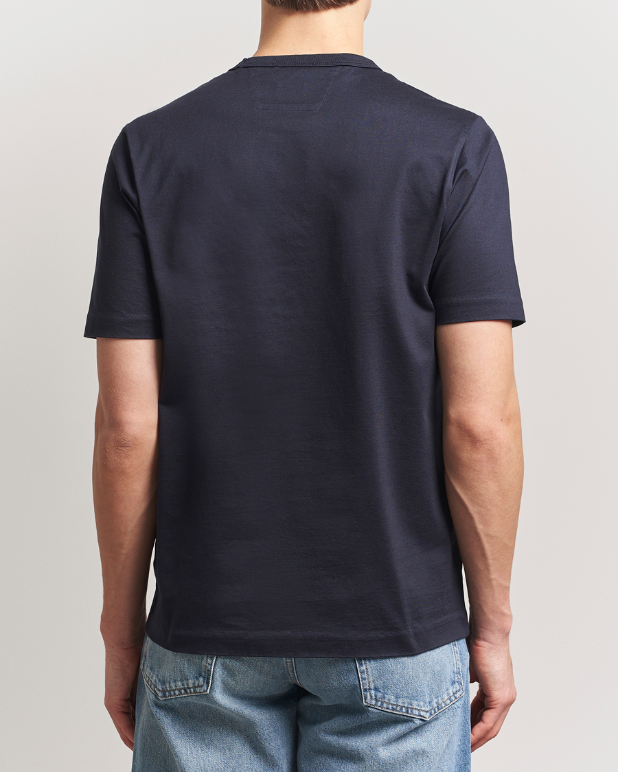 Hombres | Camisetas | C.P. Company | Mercerized Heavy Cotton Chest Logo T-Shirt Navy