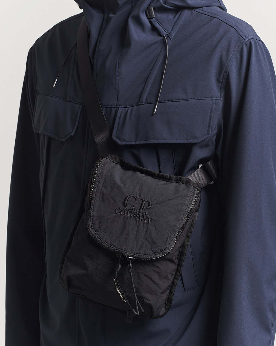 Hombres | C.P. Company Plain Paper Touch Accessorie Bag Black | C.P. Company | Plain Paper Touch Accessorie Bag Black