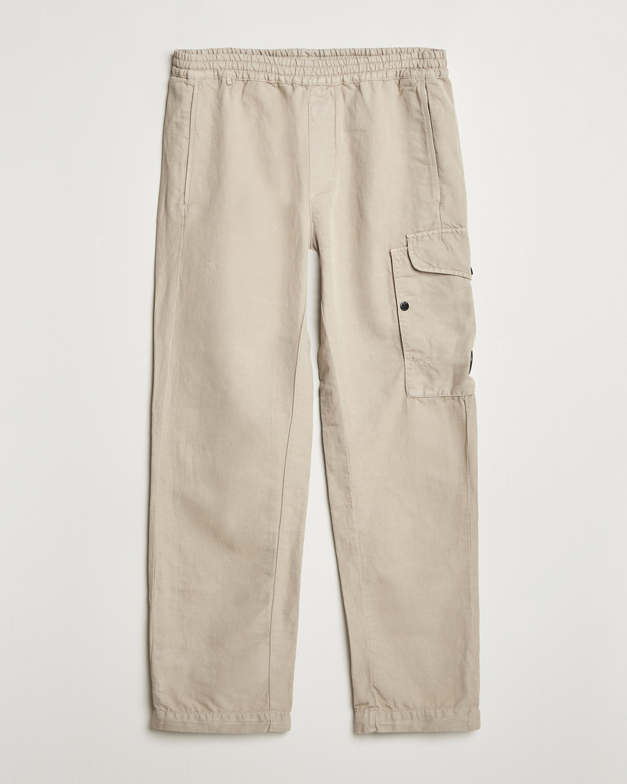 Hombres | Pantalones | C.P. Company | Cotton/Linen Cargo Pants Taupe