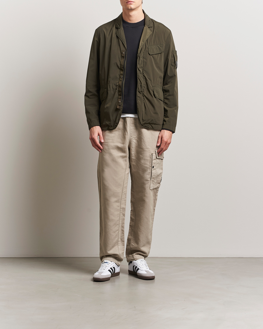 Hombres | Pantalones | C.P. Company | Cotton/Linen Cargo Pants Taupe