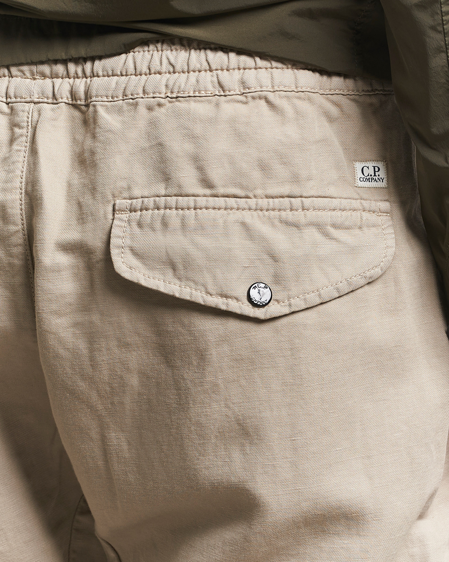 Hombres | Pantalones | C.P. Company | Cotton/Linen Cargo Pants Taupe