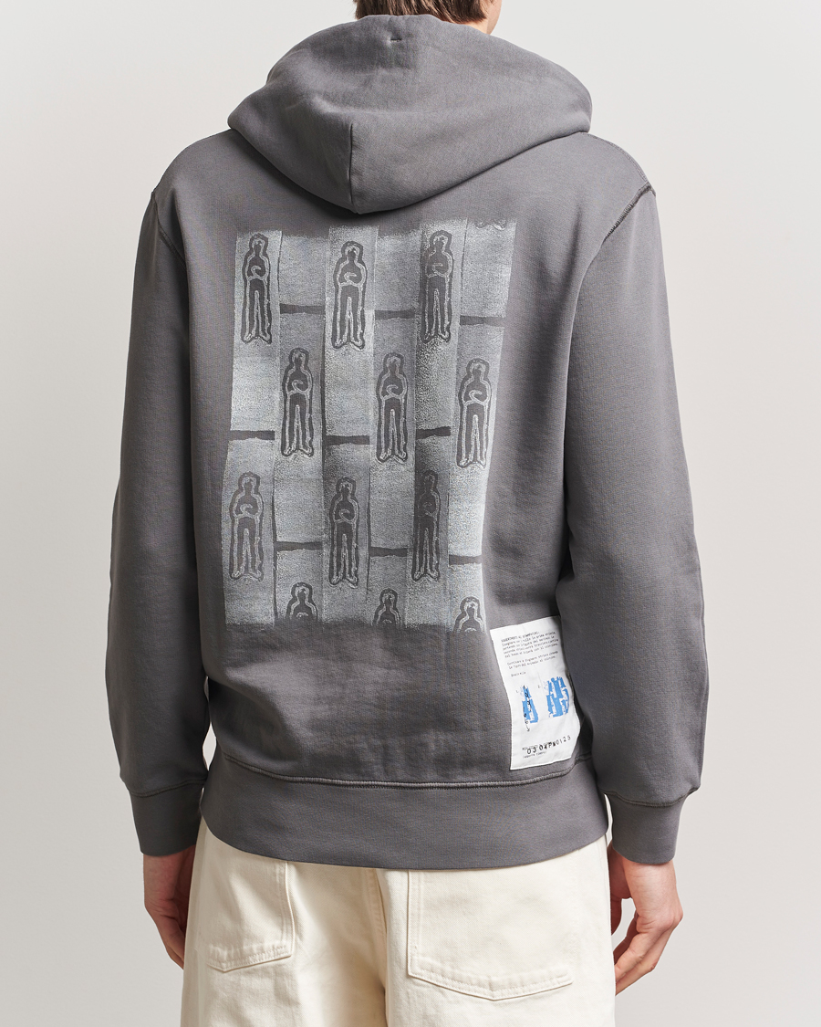 Hombres | Jerséis y prendas de punto | C.P. Company | Cotton Fleece Back Logo Hood Grey