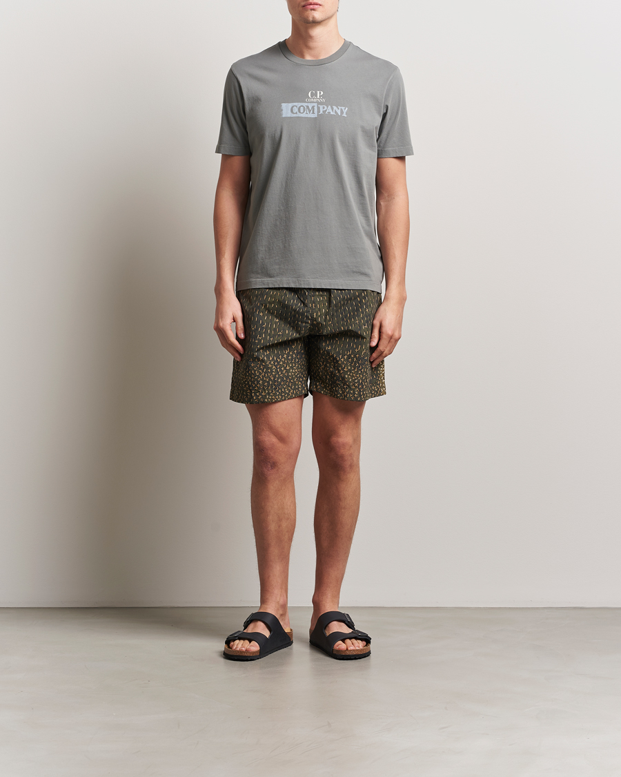 Hombres | Bañadores | C.P. Company | Sashiko Print Swimshorts Green