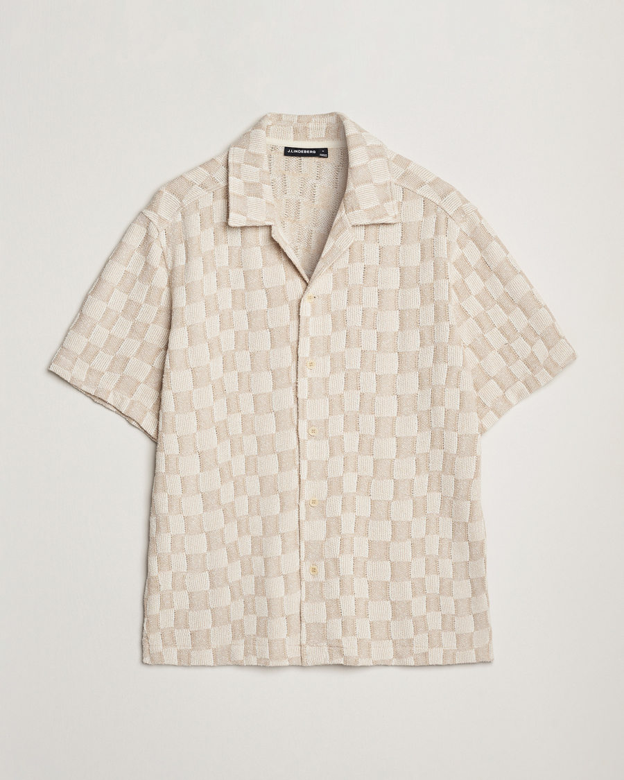 Hombres | Camisas | J.Lindeberg | Torpa Resort Jersey Shirt Moonbeam