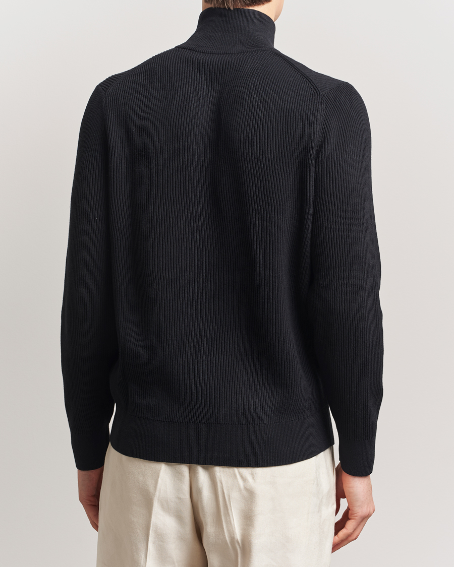 Hombres | Jerséis y prendas de punto | J.Lindeberg | Alex Knitted Half-Zip Black