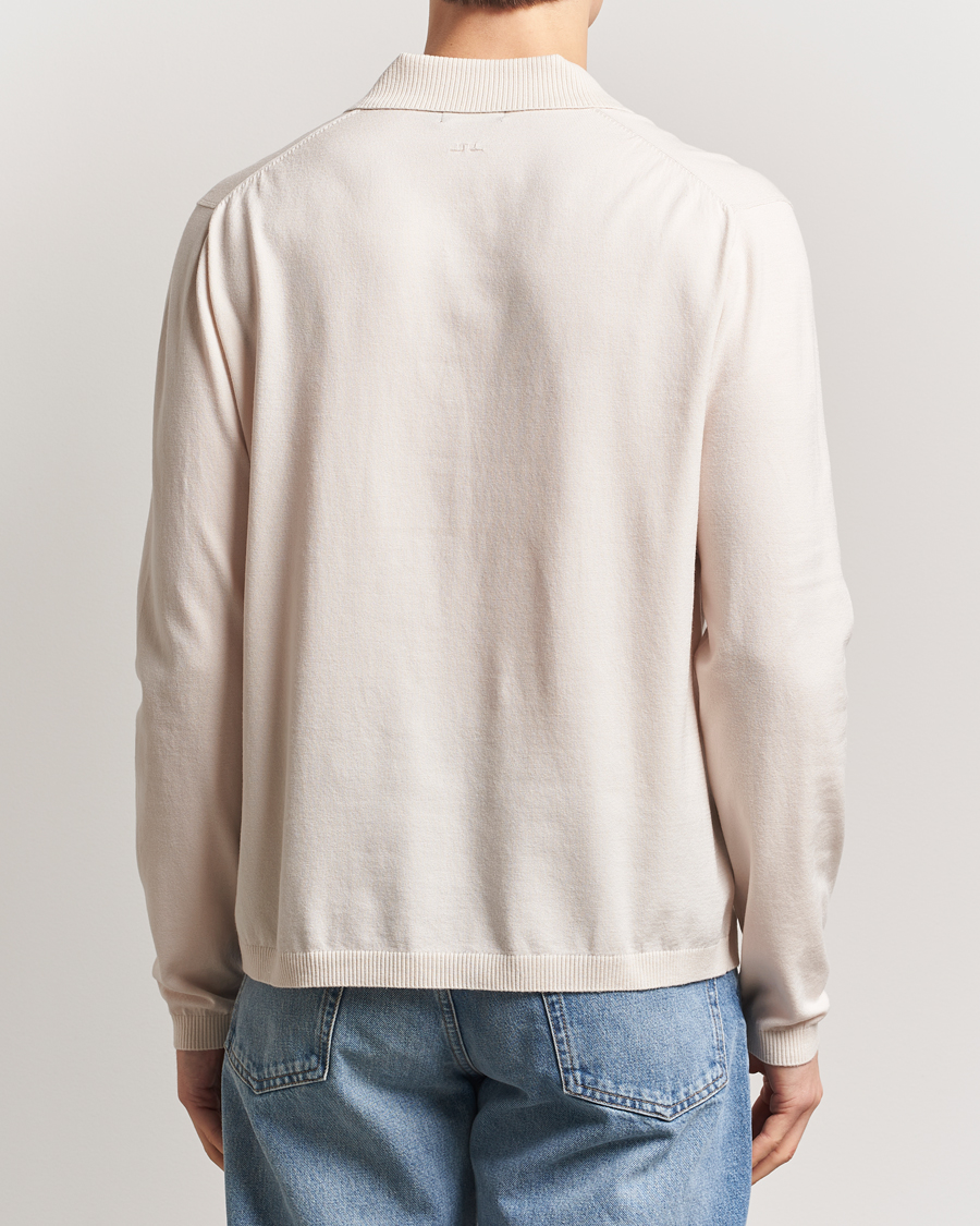 Hombres | Polos | J.Lindeberg | Rowan Long Sleeve Polo Moonbeam