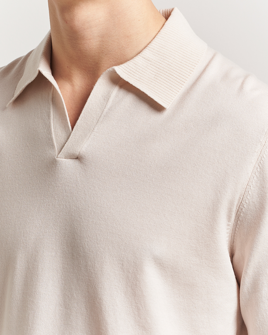 Hombres | Polos | J.Lindeberg | Rowan Long Sleeve Polo Moonbeam