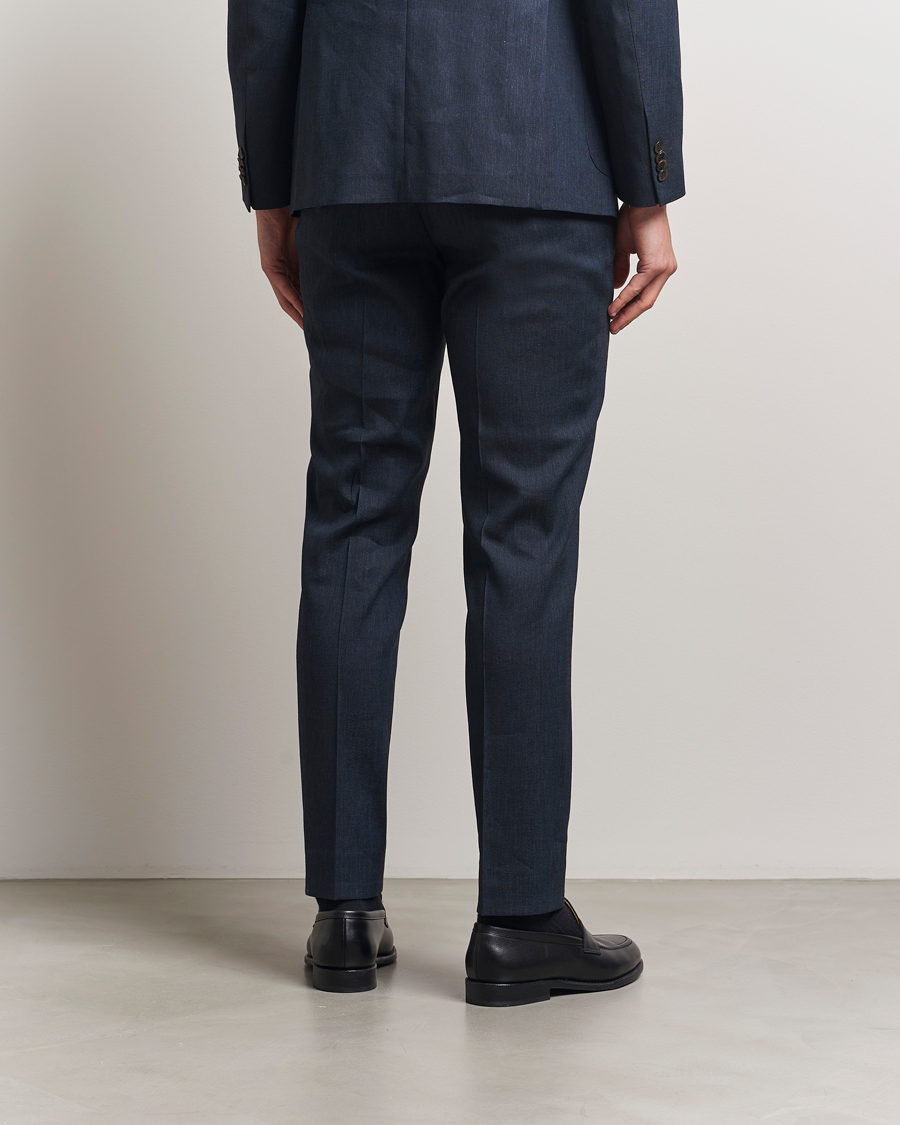 Hombres | Pantalones | Morris | Heritage Linen Suit Trousers Navy