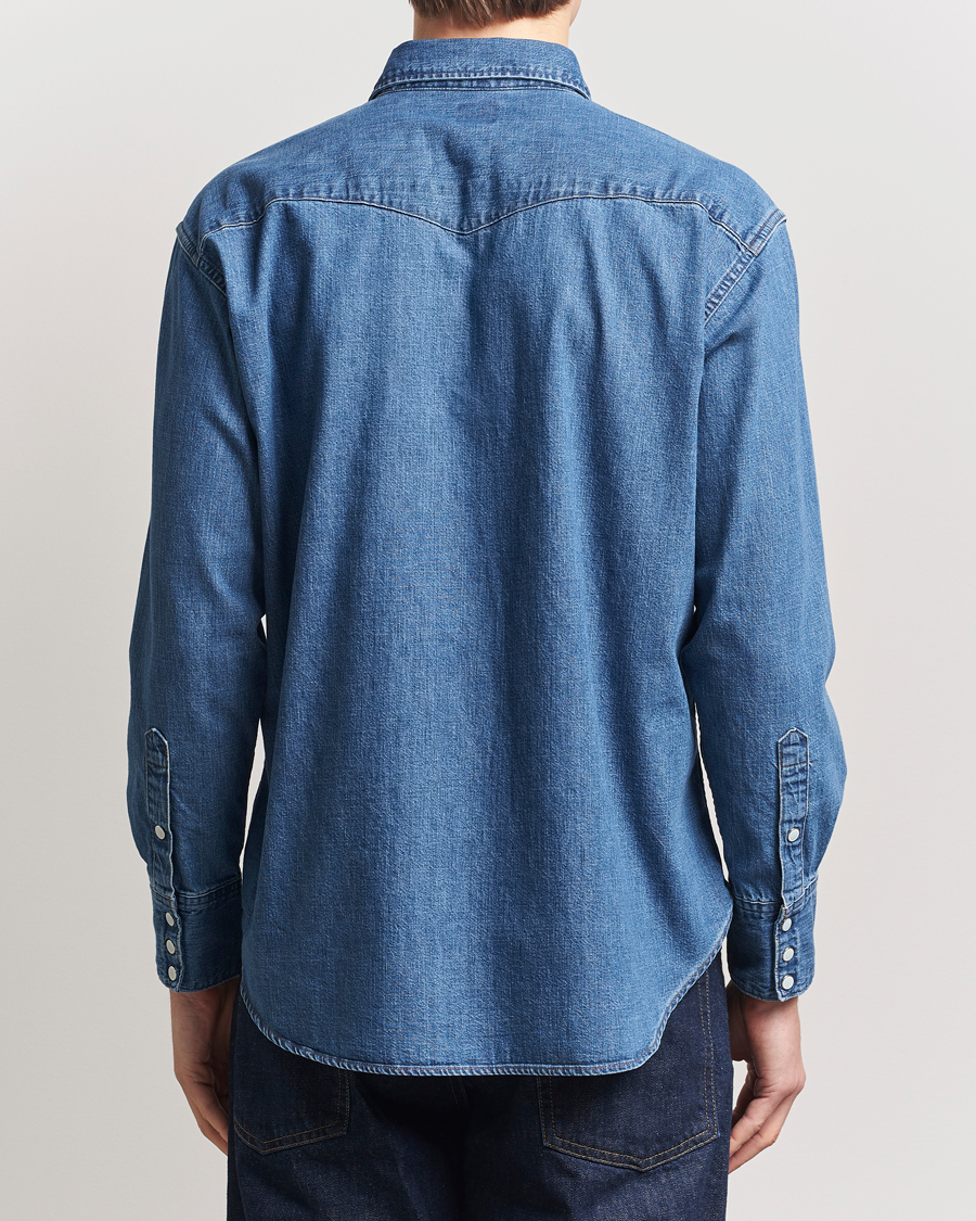 Hombres | Camisas | orSlow | Western Shirt Used Denim