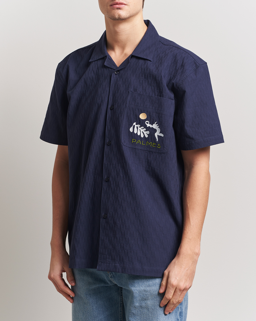 Hombres | Camisas | Palmes | Garden Short Sleeve Shirt Navy