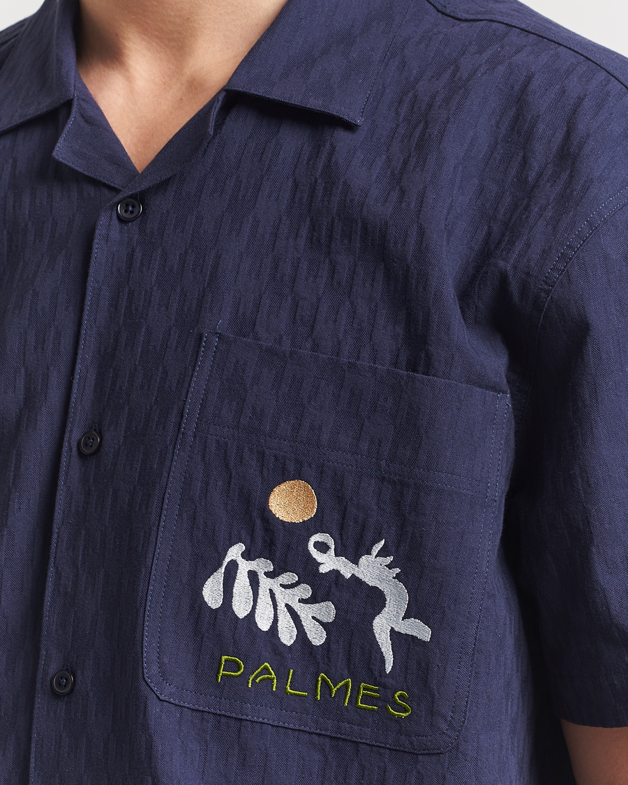 Hombres | Camisas | Palmes | Garden Short Sleeve Shirt Navy