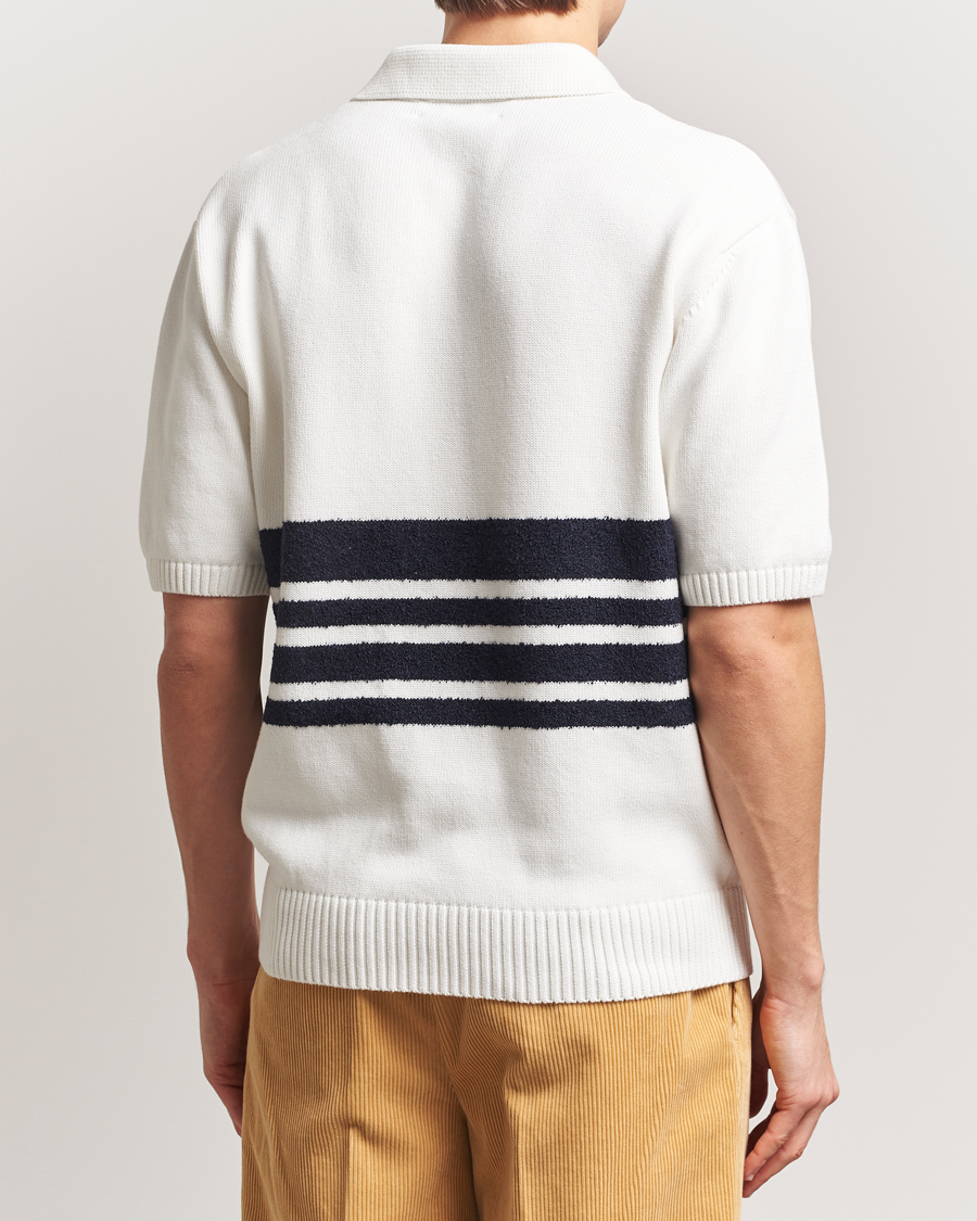 Hombres | Polos | Palmes | Panel Knit Polo Off White