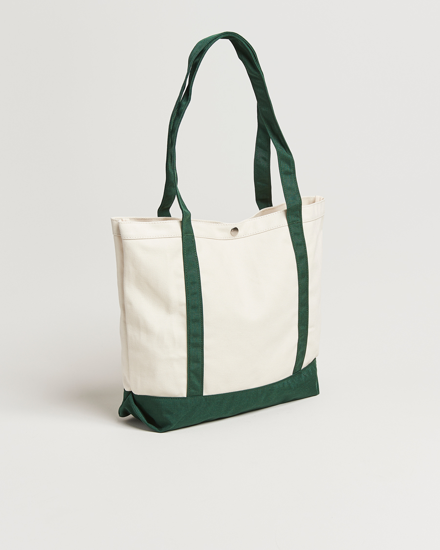 Hombres | Palmes Society Tote Bag White/Green | Palmes | Society Tote Bag White/Green