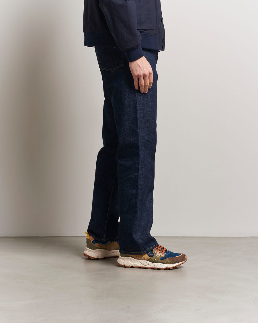 Hombres | Flower Mountain Yamano 3 Suede/Nylon Mesh Sneaker Green/Brown/Blue | Flower Mountain | Yamano 3 Suede/Nylon Mesh Sneaker Green/Brown/Blue