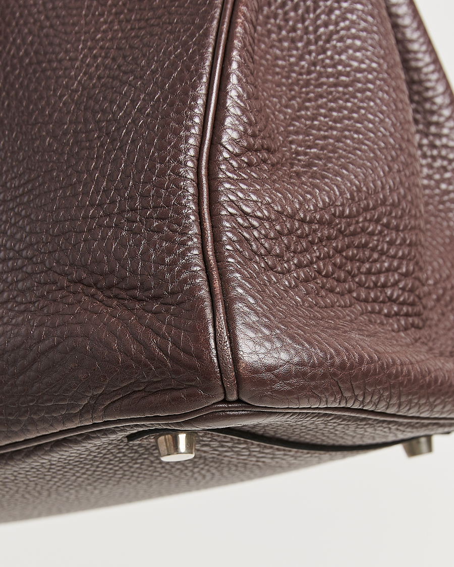 Hombres | Hermès Pre-Owned Birkin 35 Taurillon Clemence Handbag Ebene | Hermès Pre-Owned | Birkin 35 Taurillon Clemence Handbag Ebene