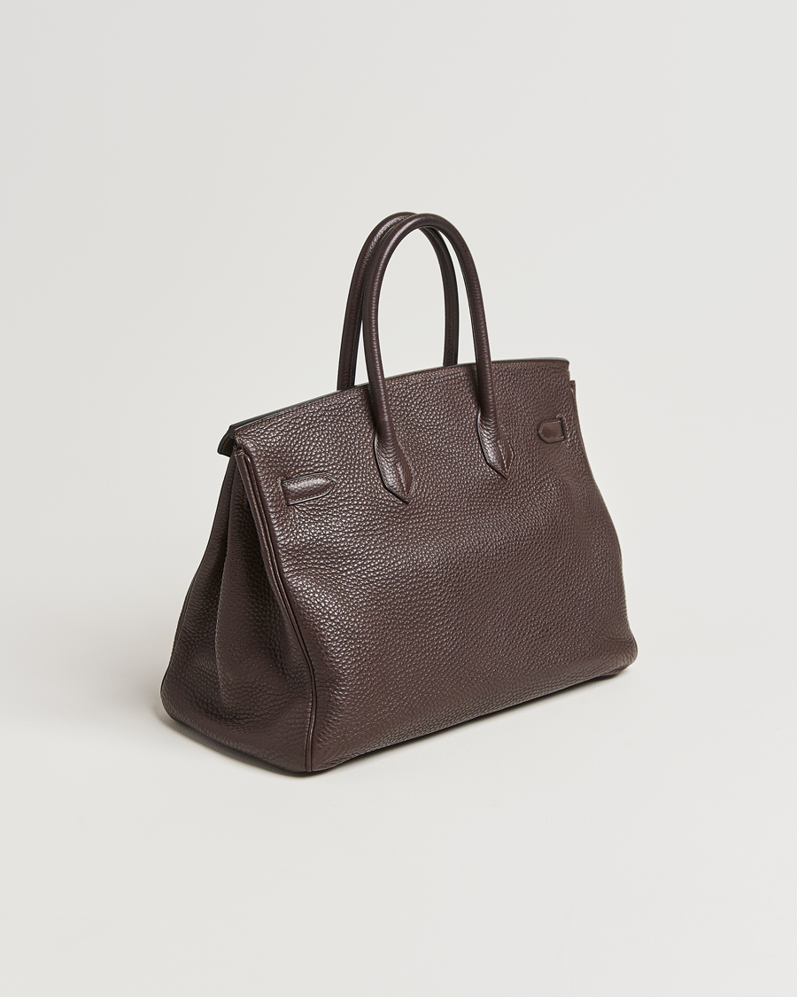 Hombres | Hermès Pre-Owned Birkin 35 Taurillon Clemence Handbag Ebene | Hermès Pre-Owned | Birkin 35 Taurillon Clemence Handbag Ebene