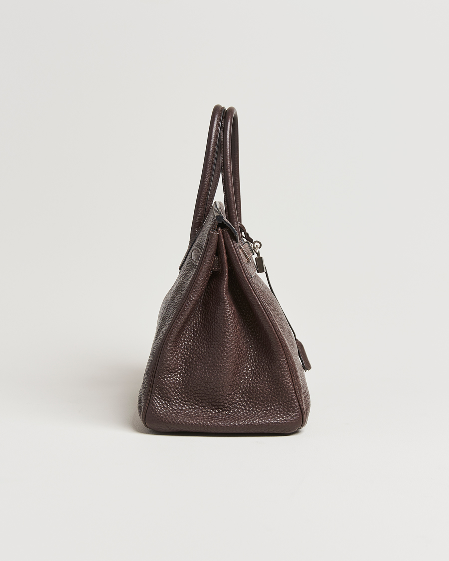 Hombres | Hermès Pre-Owned Birkin 35 Taurillon Clemence Handbag Ebene | Hermès Pre-Owned | Birkin 35 Taurillon Clemence Handbag Ebene