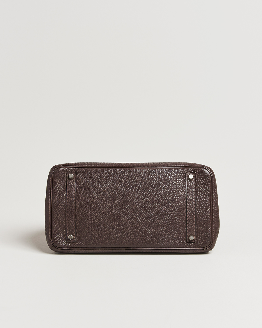 Hombres | Hermès Pre-Owned Birkin 35 Taurillon Clemence Handbag Ebene | Hermès Pre-Owned | Birkin 35 Taurillon Clemence Handbag Ebene