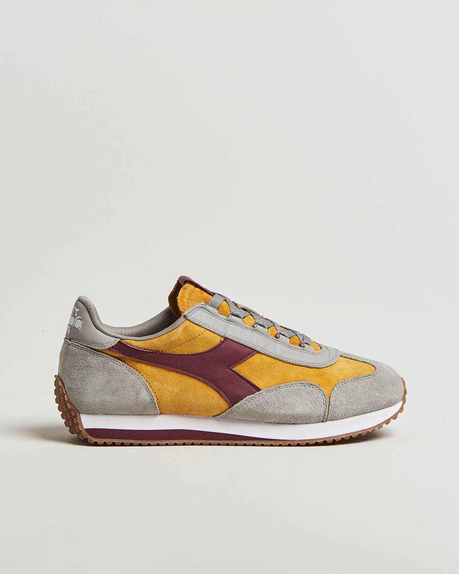 Hombres | Diadora Equipe 75 Running Sneaker Grey/Yellow | Diadora | Equipe 75 Running Sneaker Grey/Yellow