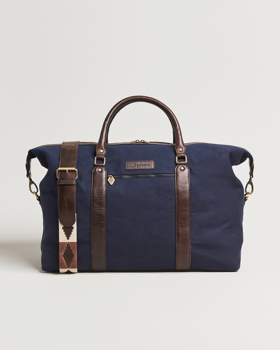 Hombres | Pampeano Cabballero Large Canvas Weekend Bag Navy | Pampeano | Cabballero Large Canvas Weekend Bag Navy
