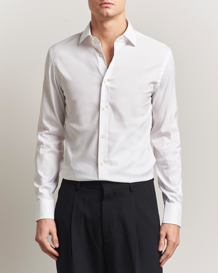 Hombres | Camisas | Tiger of Sweden | Adley Slim Fit Cut Away Shirt White