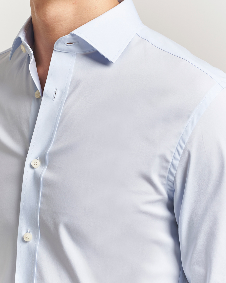 Hombres | Camisas | Tiger of Sweden | Adley Slim Fit Cut Away Shirt Light Blue