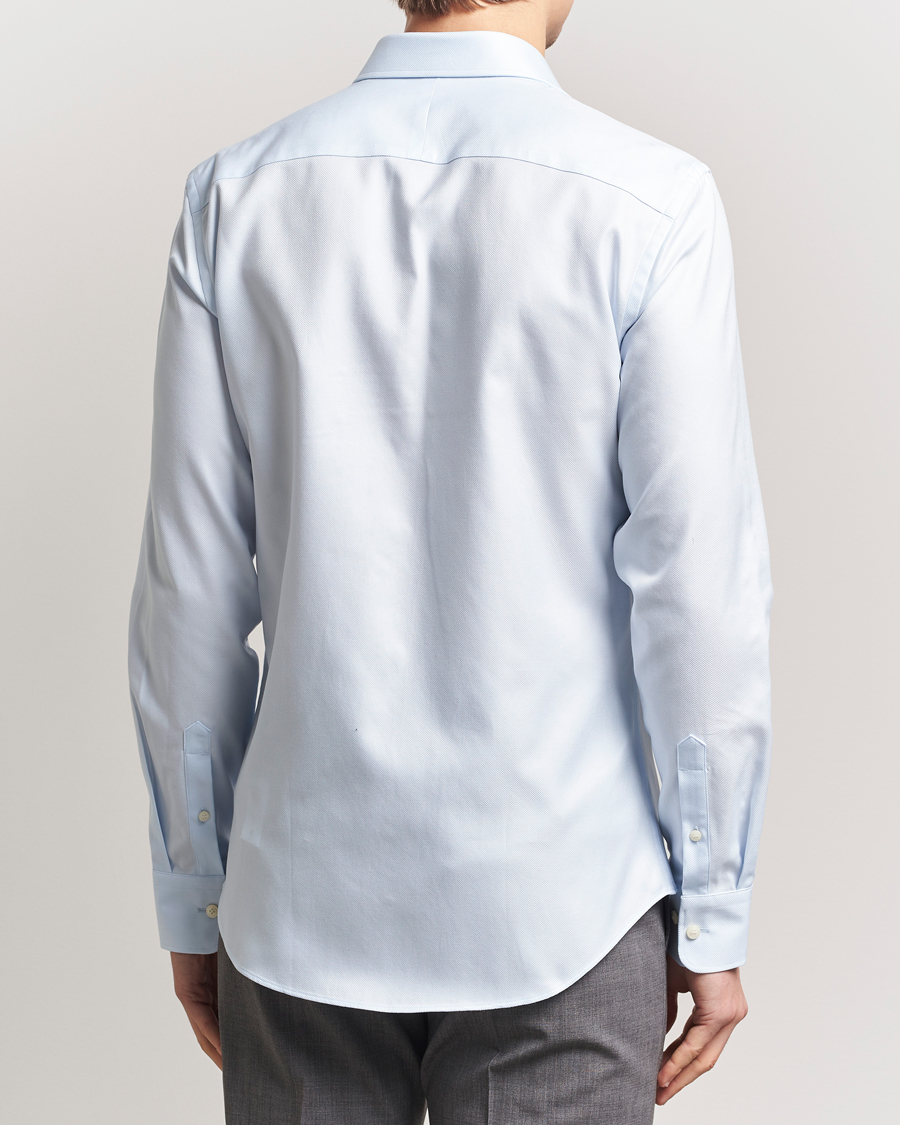 Hombres | Camisas | Tiger of Sweden | Adley Structured Slim Fit Cut Away Shirt Light Blue