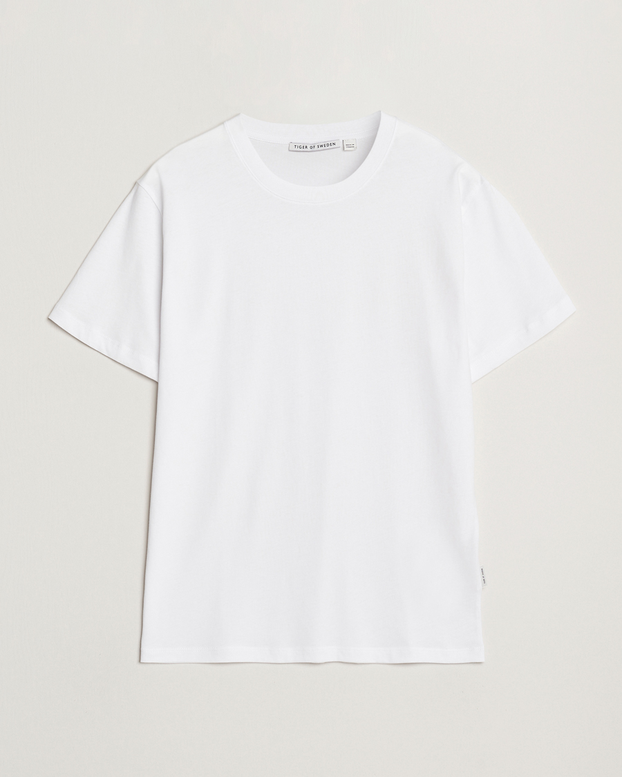 Hombres | Camisetas | Tiger of Sweden | Dillan Crew Neck T-Shirt White