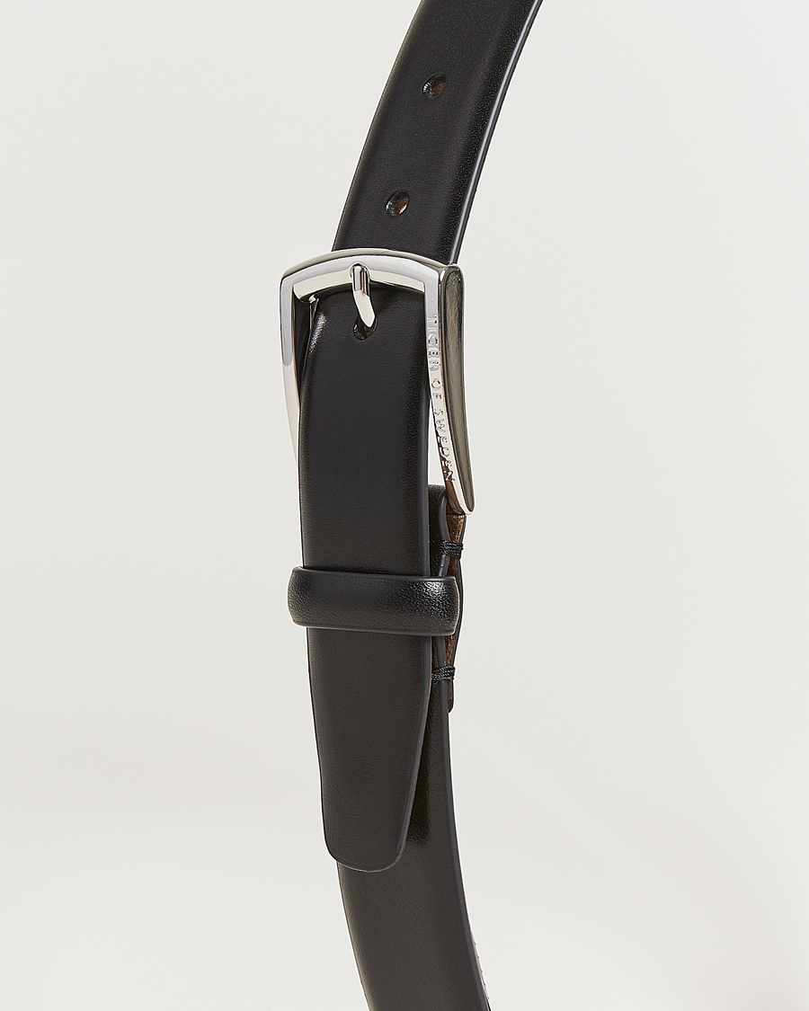 Hombres | Cinturones | Tiger of Sweden | Asenby Leather 3 cm Belt Black