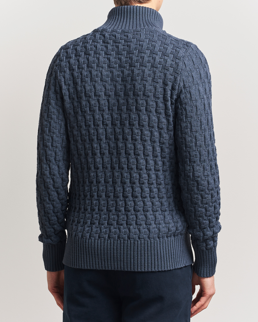 Hombres | Jerséis y prendas de punto | S.N.S. Herning | Stark Cable Cardigan Faded Mineral Blue