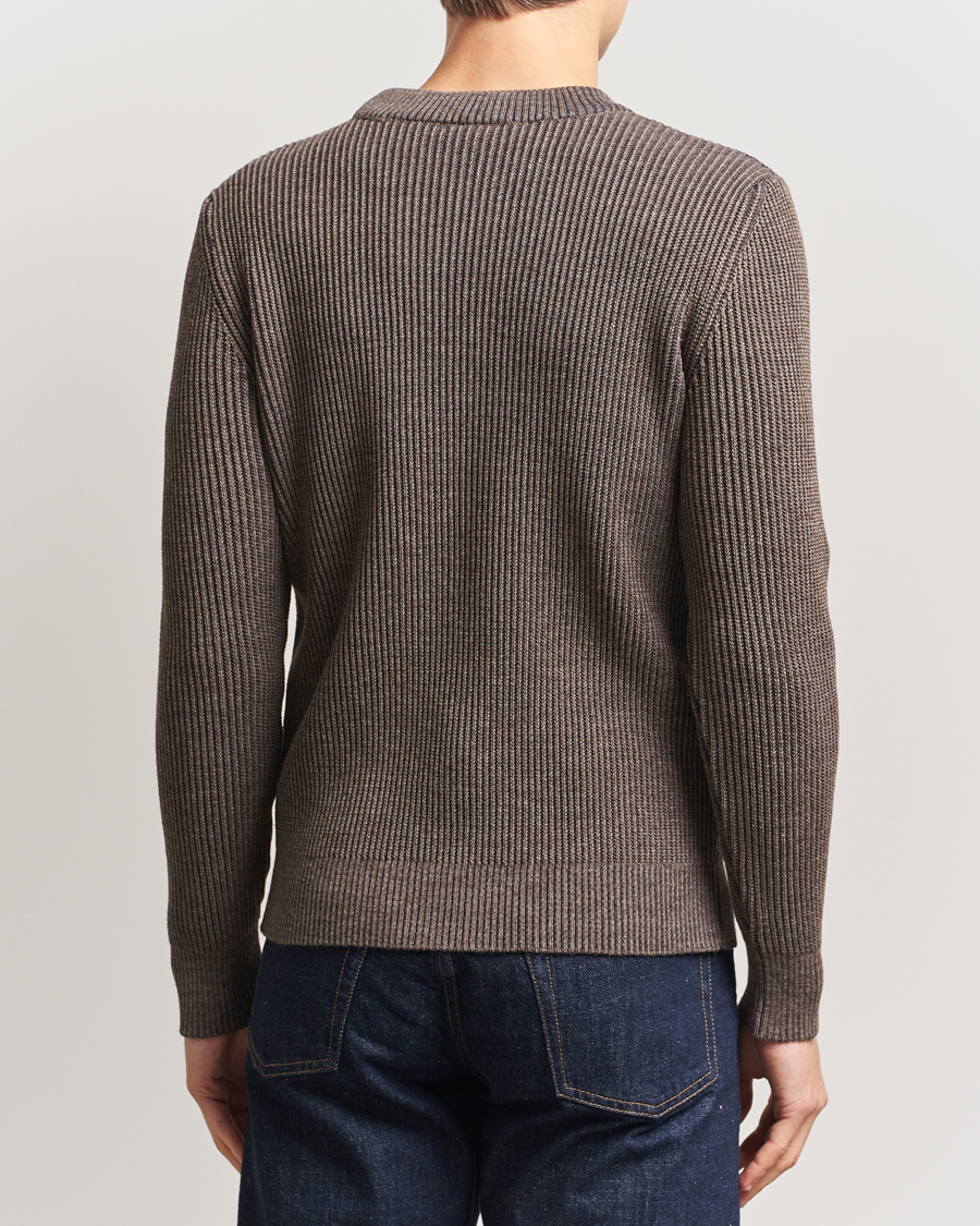 Hombres | Jerséis y prendas de punto | S.N.S. Herning | Fender Wool Crew Neck Terra Brown