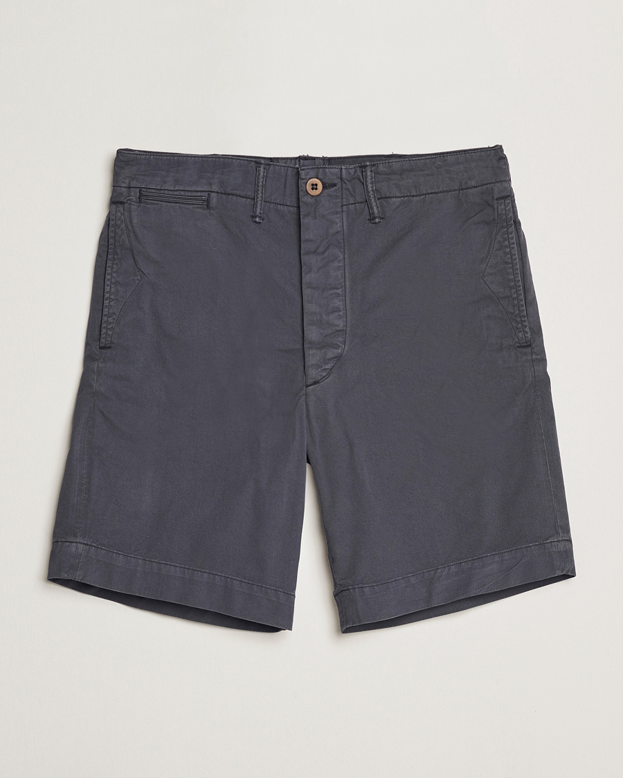 Hombres | Pantalones cortos | RRL | Officers Flat Shorts Navy