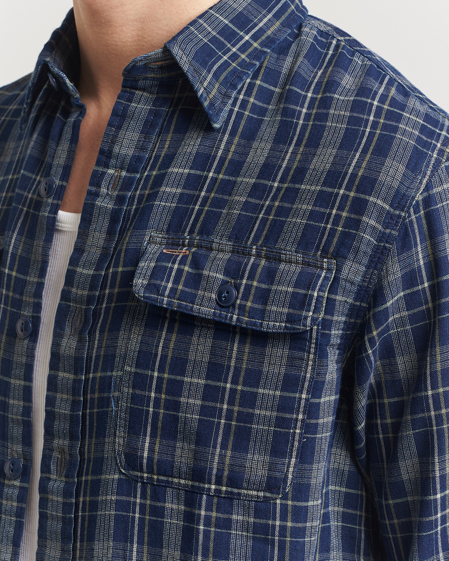 Hombres | Camisas | RRL | Matlock Double Pocket Shirt Indigo Plaid