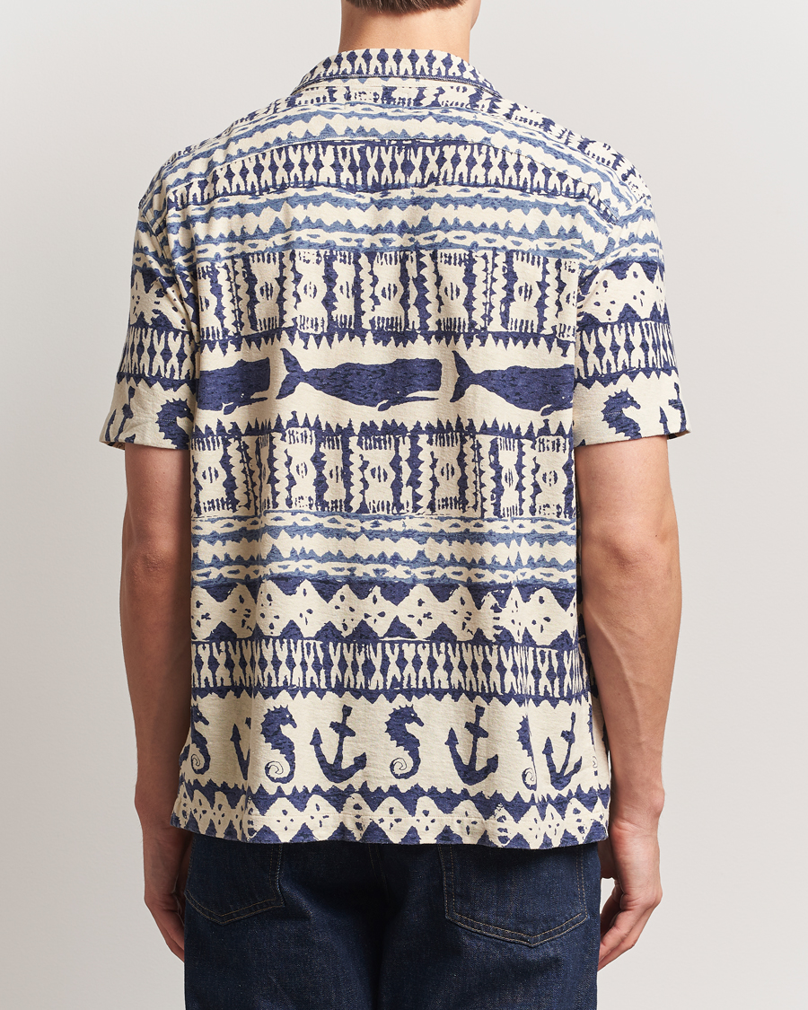 Hombres | Camisas | RRL | Ryan Short Sleeve Shirt Cream/Navy