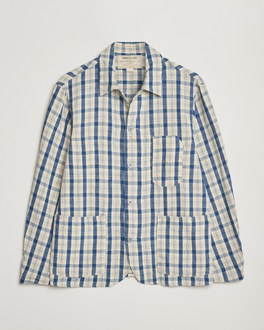 Hombres | Abrigos y chaquetas | RRL | Norfolk Shirt Jacket Indigo/Cream Plaid