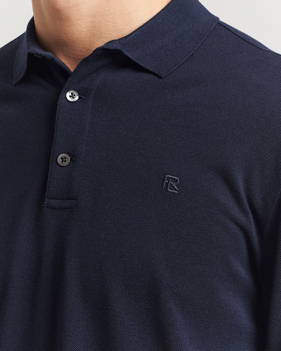 Hombres | Jerséis y prendas de punto | Ralph Lauren Purple Label | Long Sleeve Wool Polo Navy