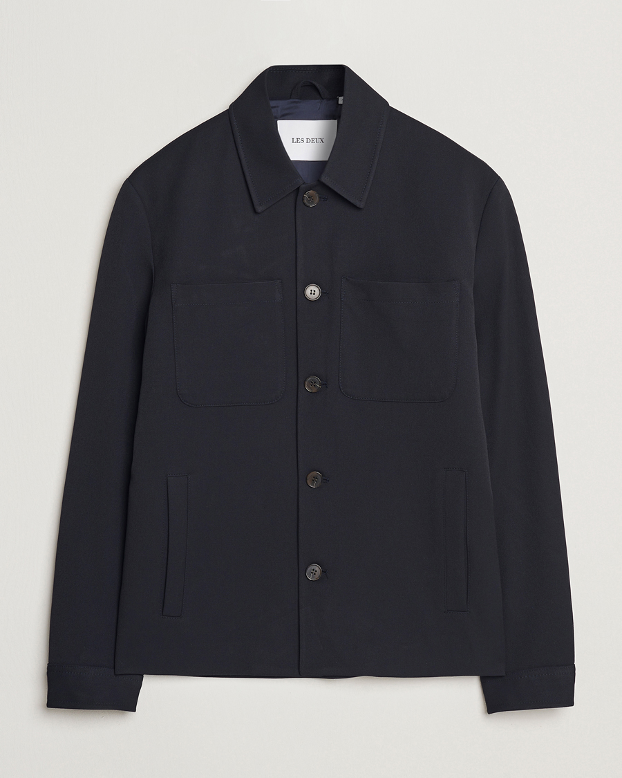 Hombres | Camisas | LES DEUX | Marsielle Hybrid Jacket Dark Navy